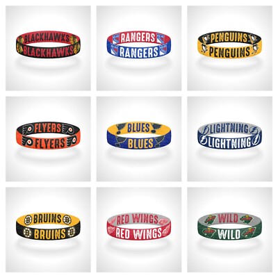 Reversible NHL Team Mascots Bracelet Elastic Stretch Bracelet NHL Wristband