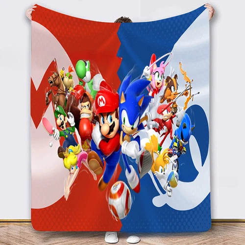 Manta de franela para niños 3D Super Mario sofá dormitorio manta edredón regalo - Imagen 3 de 12