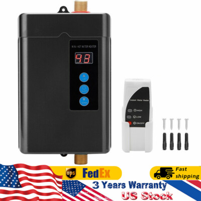 Electric Hot Tankless Water Heater Shower Instant Boiler Kitchen Bathroom  110V