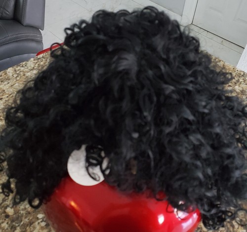 Short Black Afro Kinky Curly Wigs Full Wig With Bangs Women Daily Wear. Human - Picture 4 of 4