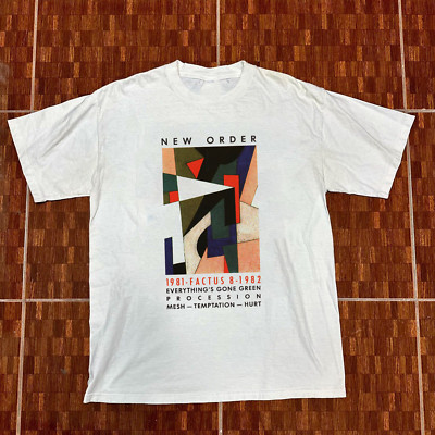 New Order 1981 1982 Weiß Baumwolle Unisex T-Shirt