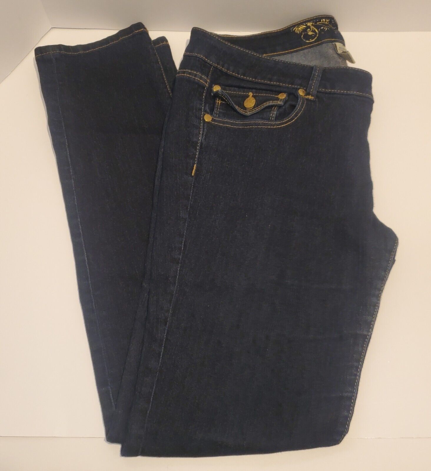 Arden B Dark Blue Denim Jeans Women's 14 EUC Bare… - image 6