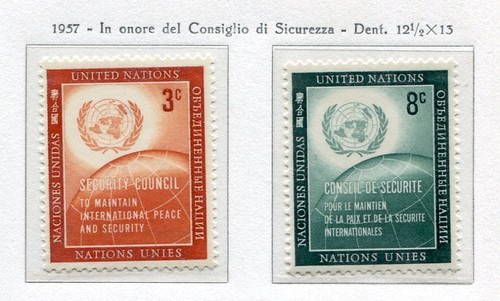 19022) UNITED NATIONS (New York) 1957 MNH** Nuovi** Security Council - 第 1/1 張圖片
