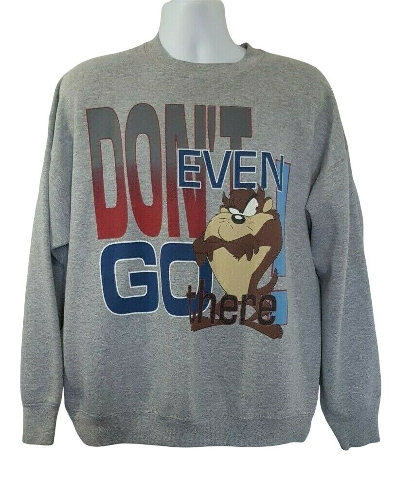Vintage 90s Taz Crewneck Sweatshirt Mens XL Loony Tunes Don