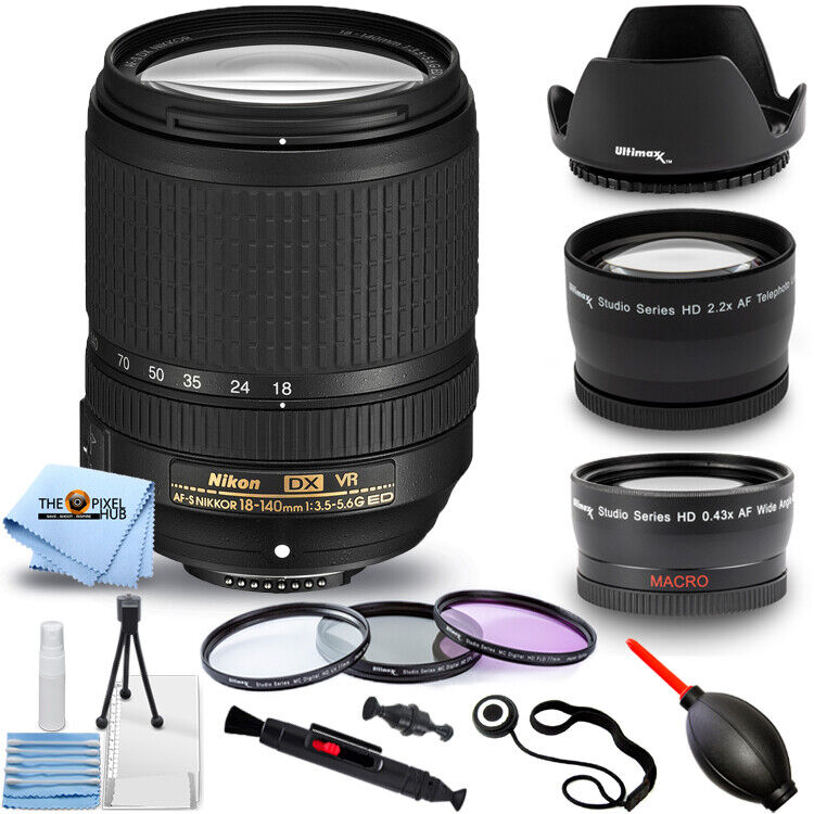 Nikon AF-S DX NIKKOR 18-140mm f/3.5-5.6G ED VR Lens 2213 + Filter