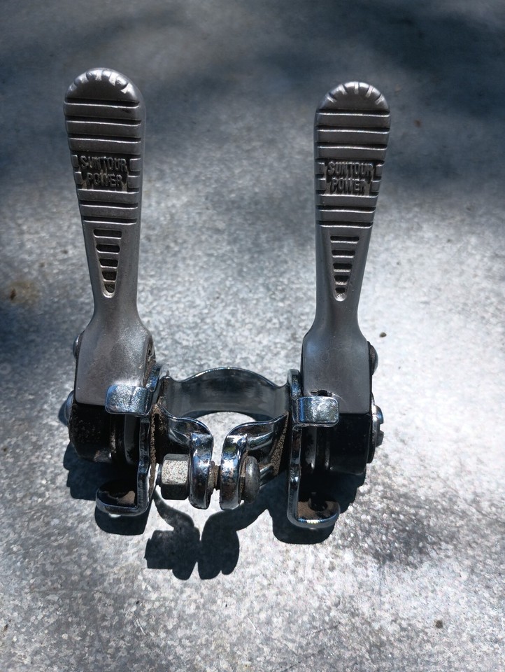 Vintage Suntour Power Shifter Downtube Friction ClampOn Ratchet Action