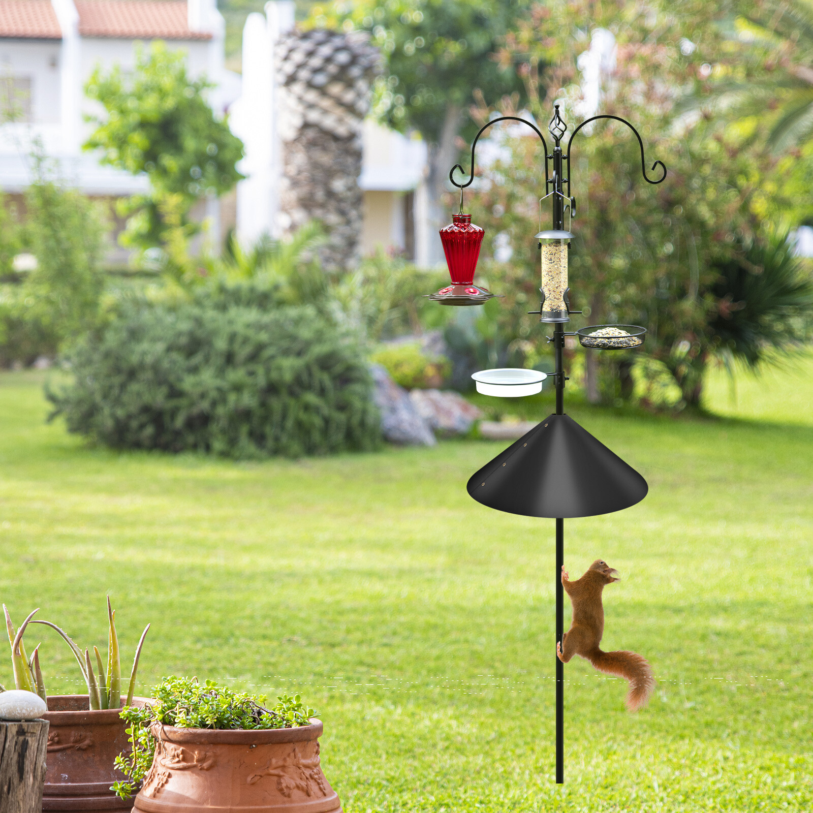 16" Wrap Around Squirrel Proof Baffle for Bird Feeder Pole Garden Predator Guard