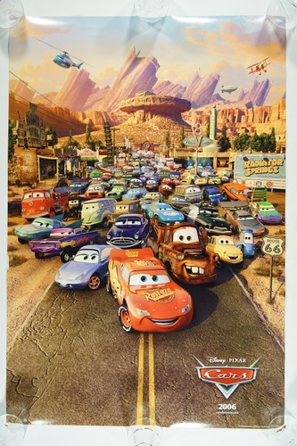 CARS 27x40 ORIGINAL DS nearMINT rolled INT teaser Movie Poster 2006 DISNEY PIXAR