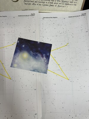 Vtg International Star Registry Registered Star Certificate