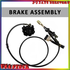 Go Kart Golf Cart ATV Rear Hydraulic Brake Assembly Caliper Master Cylinder Kit.