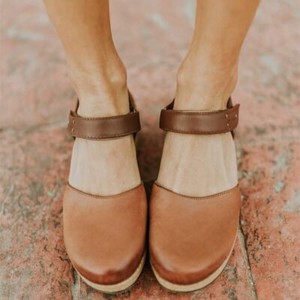 low wedge sandals closed toe