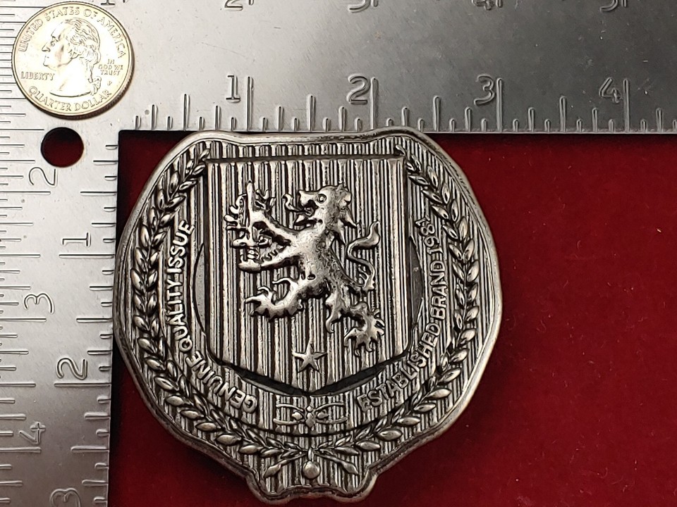 GENUINE QUALITY ISSUE Pewter Belt Buckle, Fits 1.5" Belt w/ FREE Gift