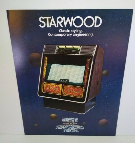 Rowe Starwood Jukebox FLYER Original Phonograph Music Paper Artwork Sales Sheet - Picture 1 of 3