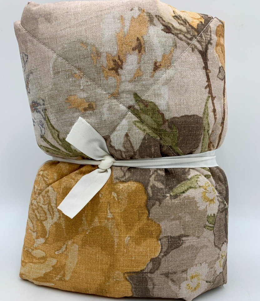 Pottery Barn Vivienne Floral Percale Comforter Sham Yellow King 64K eBay