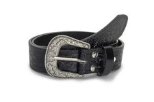 Adjustable Western-Belts for Women Men Engraved Buckle-Belts Cowboy-Cowgirl-Belt