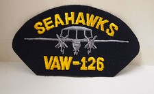 2 Navy SEAHAWKS VAW-126 AIRPLANE Patches Patch Plane