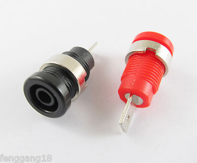 50x Step Type 4mm Binding Post Banana Jack Socket Panel Mount Test Probe Red&B