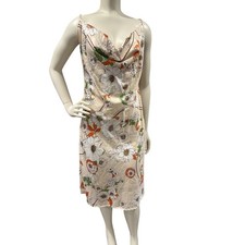 Boohoo Satin Floral Slip Dress Size 8 - Y2K Partywear, Wedding, Holiday