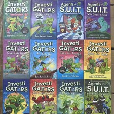 12 X Investigators  Set Hardcover Kids Graphic Novel Series Gators Book SUIT