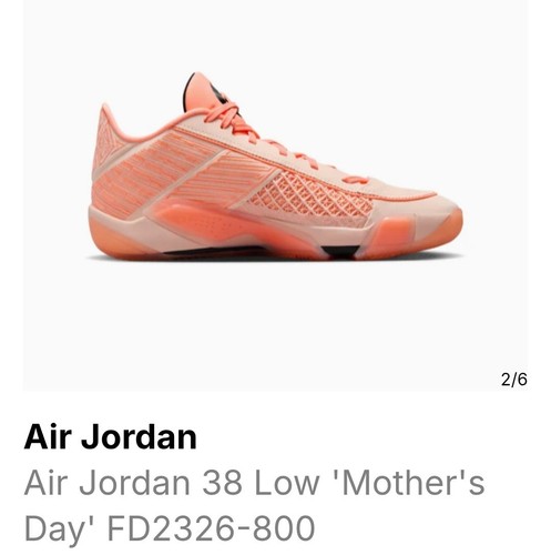 Nike Air Jordan 38 Zapatos Bajos Tinte Carmesí Negro FD2326-800 Para hombres Tallas 10.5NUEVOS - Imagen 2 de 6