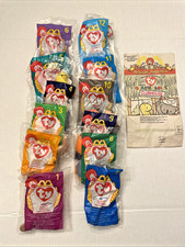 Vintage Mcdonalds Happy Meal Toy Ty Beanie Babies 1998 Sealed Complete Set Of 12