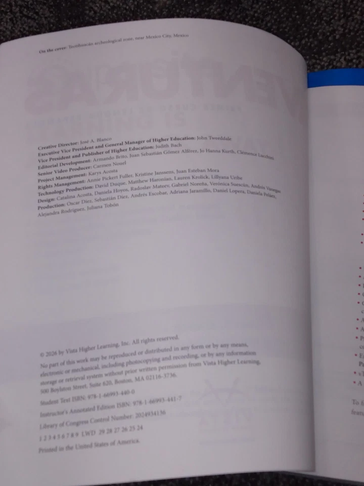 Aventuras 7th Edition Primer Curso De Lengua Espanola, Book Only NO ACCESS CODE - Image 4 of 4