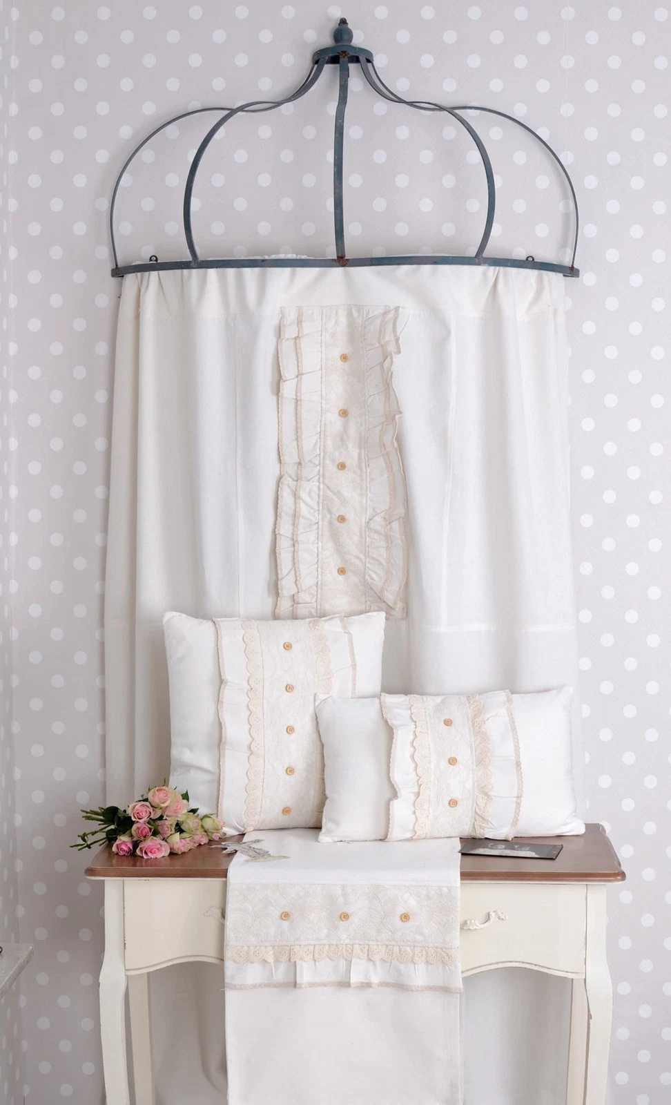Curtain Shabby Chic Curtain Victorian House Curtain Scarf Lace Linen Scarf