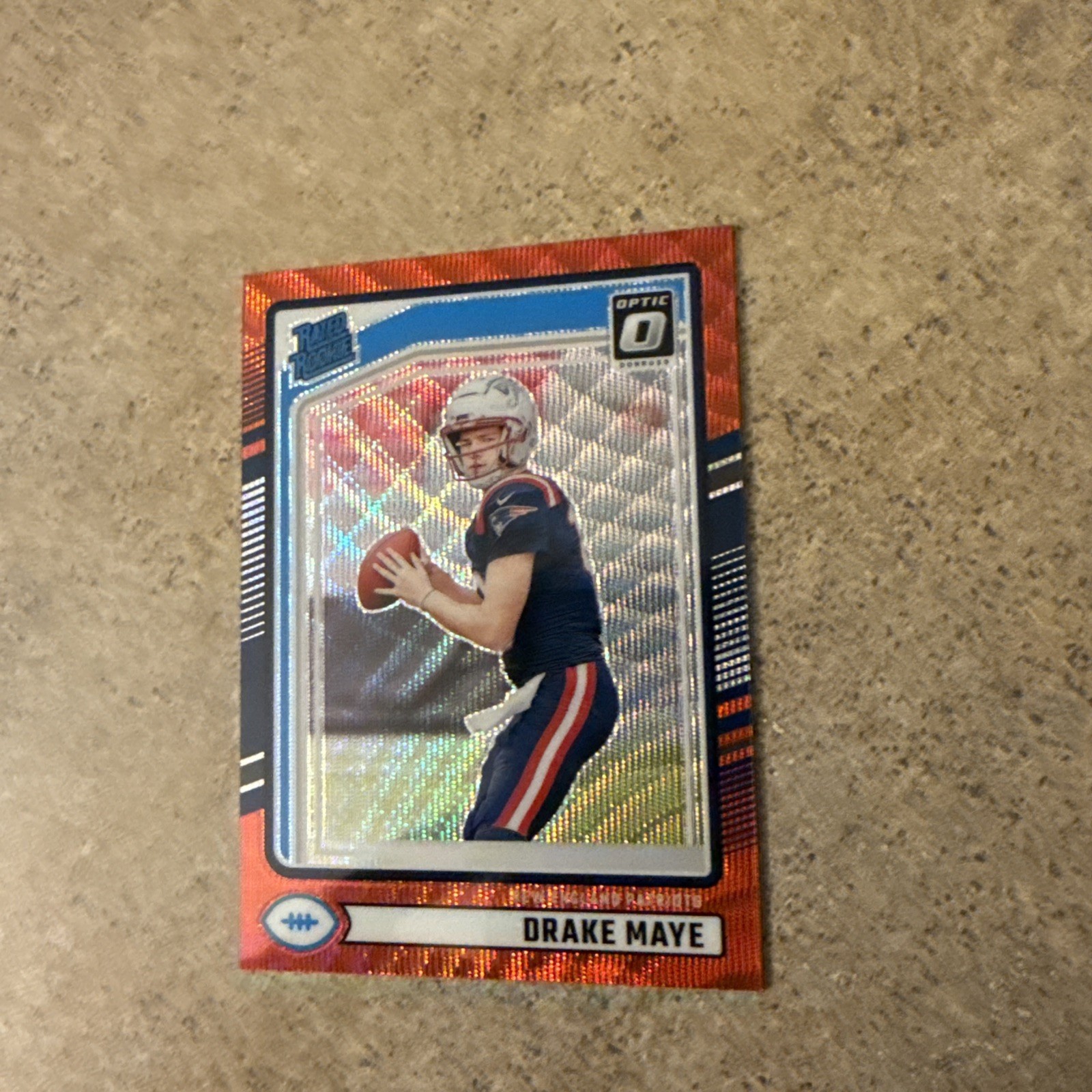 2024 Panini Donruss - Rated Rookie Drake Maye #379 Optic Preview Red Wave Prizm