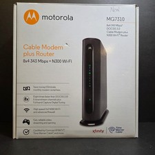 Motorola MG7310 DOCSIS 3.0 8x4 343 Mbps Cable Modem N300 Wi Fi Router NEW