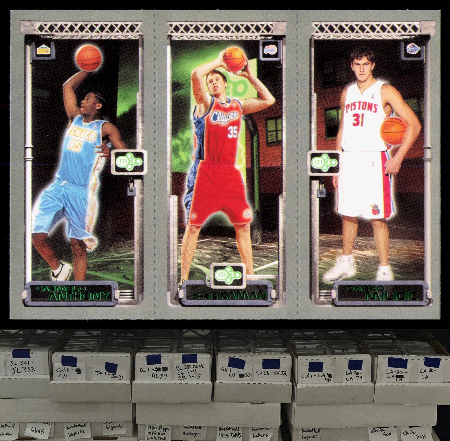 2003-04 Topps Rookie Matrix #113 / 116 / 112 Carmelo Anthony /Kaman Milicic - CD