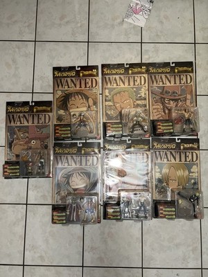 ONE PIECE Flexible Action Figure Wanted Poster Bandai FULL SET