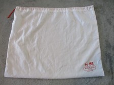 Coach Nylon Dust Cover Bag Large White Red 23" Storage 23x19 Drawstring Satin .
