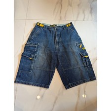Paco Jeans Mens 36 Vintage 90s Y2K Baggy Cargo Denim Shorts Skater Streetwear