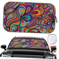 Windshield Sun Shade - Car Sun Shade Windshield, Reflector Black 63"x32"