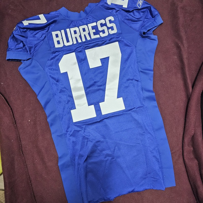 2006 PLAXICO BURRESS PRO CUT NEW YORK GIANTS NFL JERSEY S.46 CUSTOM