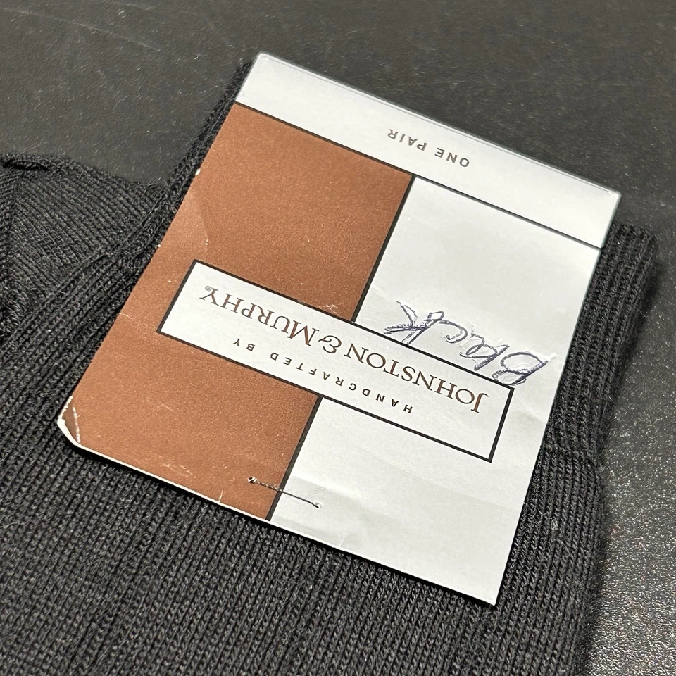 Calcetines Johnston Murphy Mezcla Lana Talla Única Negros Un Par Top Alto Foto 2 de 4