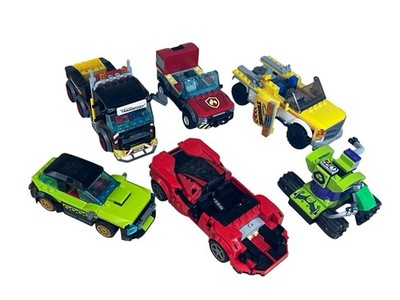 Lego incomplete vehiclesFerrari race car semi truck partial builds lot
