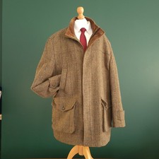 P.G. Field Wool Tweed Sakko Herren XL braun kariert Heritage Country Field Coat