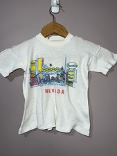 VINTAGE 1960's RENO NEVADA CASINO KIDS TODDLERS VACATION SOUVENIR SHIRT..