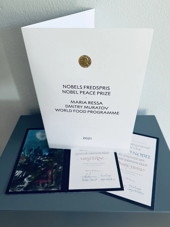 Nobel Peace Prize  Friedensnobelpreis 2021 Programm inkl. Sonderpostkarten - Bild 3 von 4