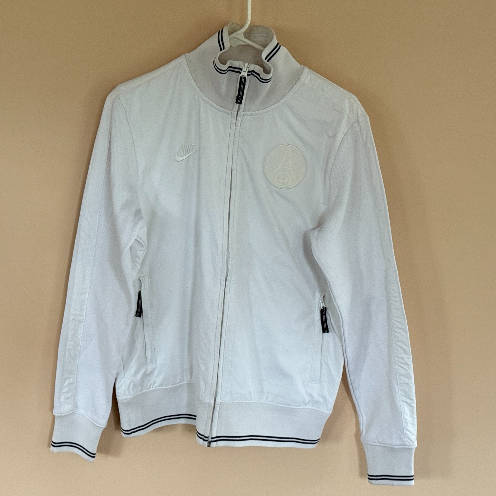 Nike Air Jordan Paris Saint Germain White Full Zip Track Jacket Men's Medium M