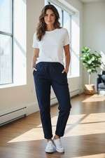 NWT Gap Women's Classic Twill Cuffed Pant True Black Size 10