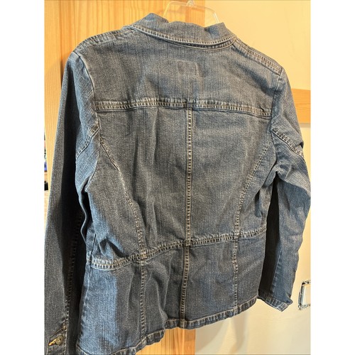 Liz Claiborne Jeansjacke Damen Größe 12 Blau 3 Knöpfe Baumwolle LS Outdoor Reisen - Bild 9 von 11