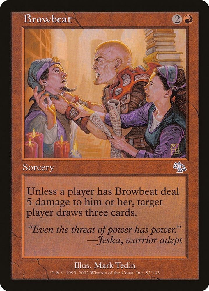 2002 Magic: The Gathering: Judgment - Browbeat (#82, U, Lightly Played)