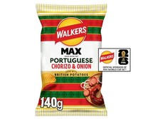 Walkers Max Portuguese Chorizo & Onion Crisps 4x140g