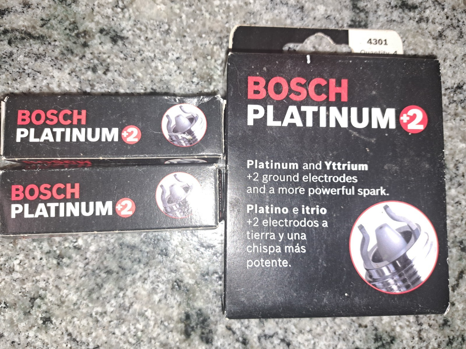 Bosch Platinum 2 4301 spark plugs - 6 new plugs