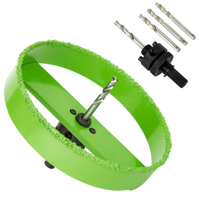 6-1/8'' Inch Carbide Hole Saw for 6  Recessed Lights, Cutting Plaster Drywall Cei