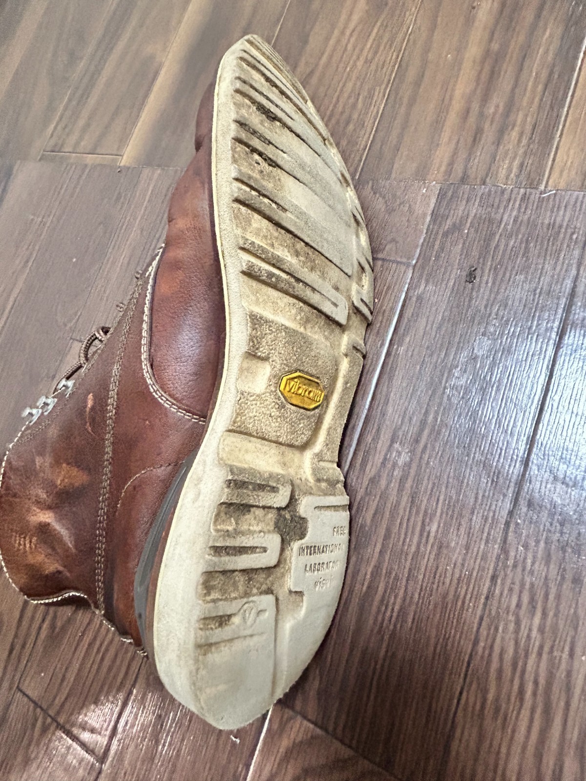 VISVIM Leather Boots Size 9 Goodyear Handmade Vibram Sole Brown Made in Japan image 6