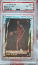 PSA 10 GEM MT EVAN MOBLEY 2021-22 Panini Donruss Choice RC #225 Cavaliers