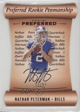 2017 Panini Preferred Rookie Penmanship Red 22/99 Nathan Peterman #161 Auto d4y
